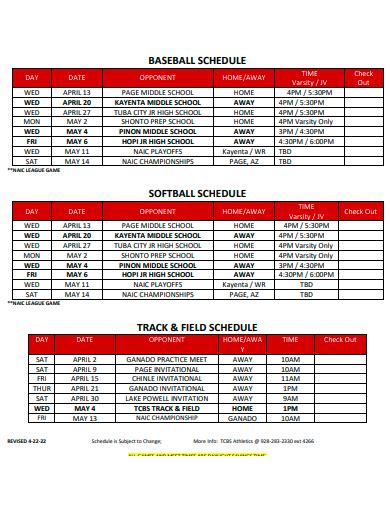 tavares high school baseball schedule